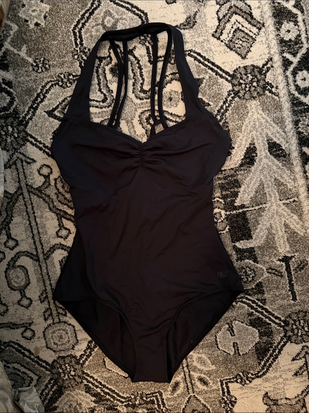 Women’s Black Lulli Leotard with Strappy Back